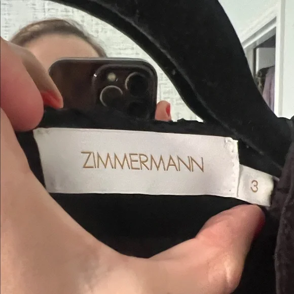 Zimmermann Black Ruffled Blouse